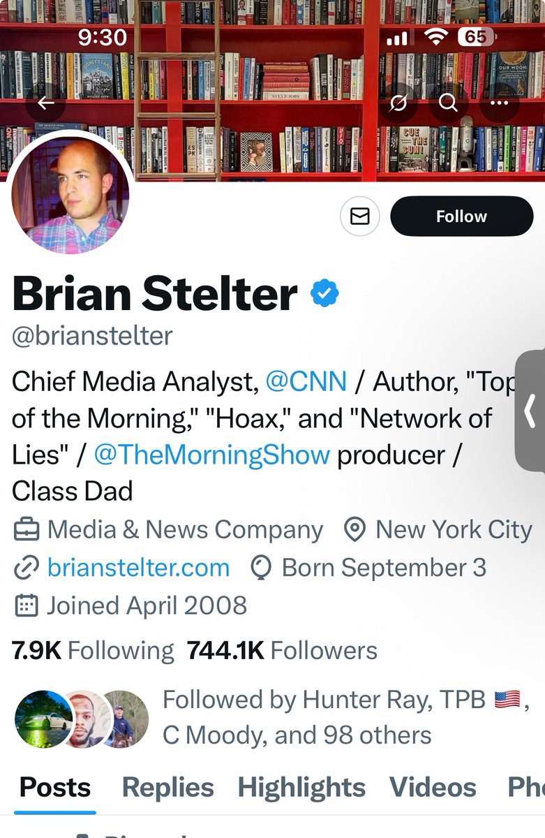 Would anyone else like to see this guy <a href="/brianstelter/">Brian Stelter</a> pop like a zit on live TV?  Ok, it would have to be a clip posted to social media because nobody watches <a href="/CNN/">CNN</a> live.
