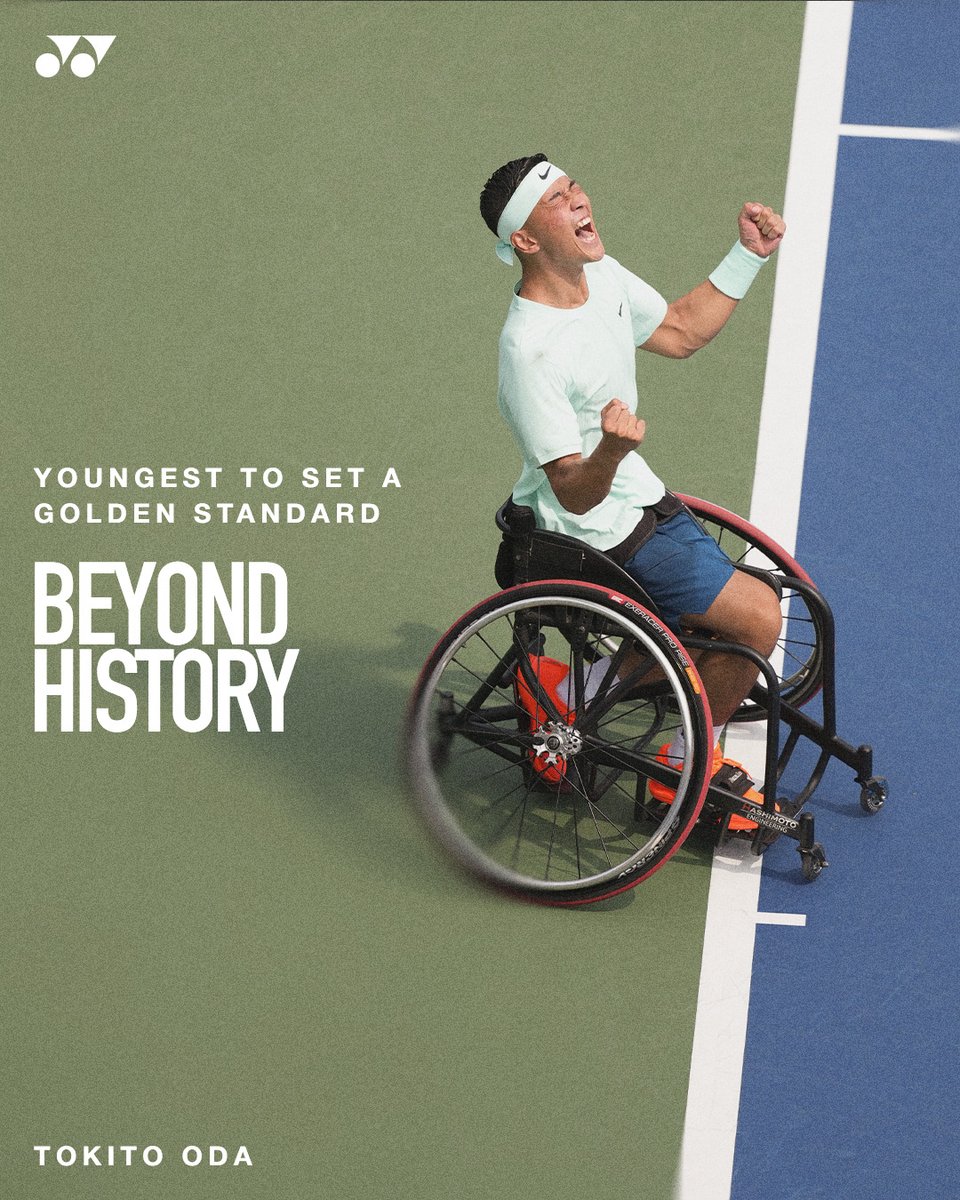 TEAMYONEX 快挙！ ／ 車いすの部・男子シングルス 小田凱人選手、単複