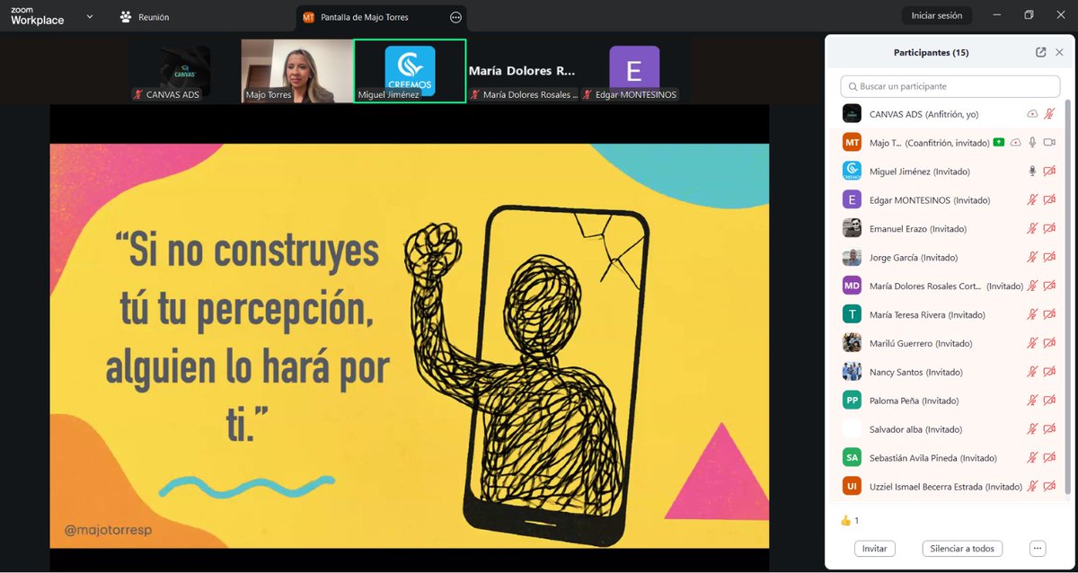 CanvasAdSchool's tweet photo. De esta manera concluye nuestra Certificación en Comunicación Política a cargo de  👩‍🏫Majo Tores

📖Tema: Marca personal para líderes, construcción y posicionamiento 

#YoSoyCanvas ✨💚 https://t.co/NWXQjEnRkA