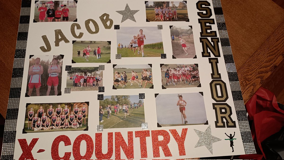 Have some parents of seniors that are going above what I've been used to as a coach in XC.  All are making signs for their kids for our parents night next week.  We've always just kind of did our thing without much fan fair.