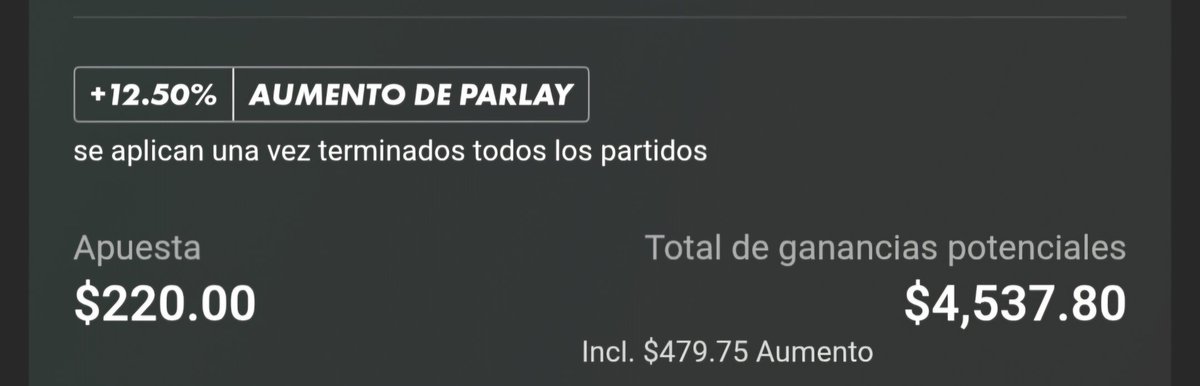 PICKSUFRIDONES's tweet photo. Parley +1800 ($220 ➡️ $4,537.80) 🔥
Phillies ✅️
Blue Jays ✅️
Cubs ✅️
Rays ✅️
Mariners ⏳️
Dodgers ⏳️

Una locura si ganamos esto 🔥😮‍💨

Rifamos $1,537.80 en todos los que den RT y ♥️  si ganamos 🔥🔥🔥

Minimo quiero ver 20 interacciones, si no les dejo otra sorpresa https://t.co/94MYEI3AsN