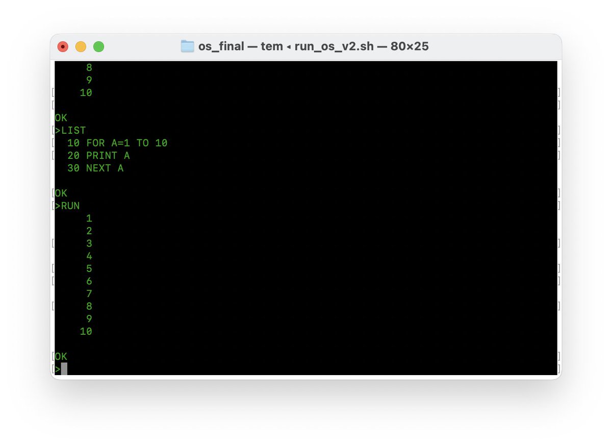 I found my Z80 CP/M emulator (1996) I made for my transputer operating system. I had to repair one lost sector, and I compiled it for running Li-Chen Wang's Tiny-BASIC, because CP/M licensing nuances. Check the committed files. #retro #transputer #z80 github.com/nanochess/tran…
