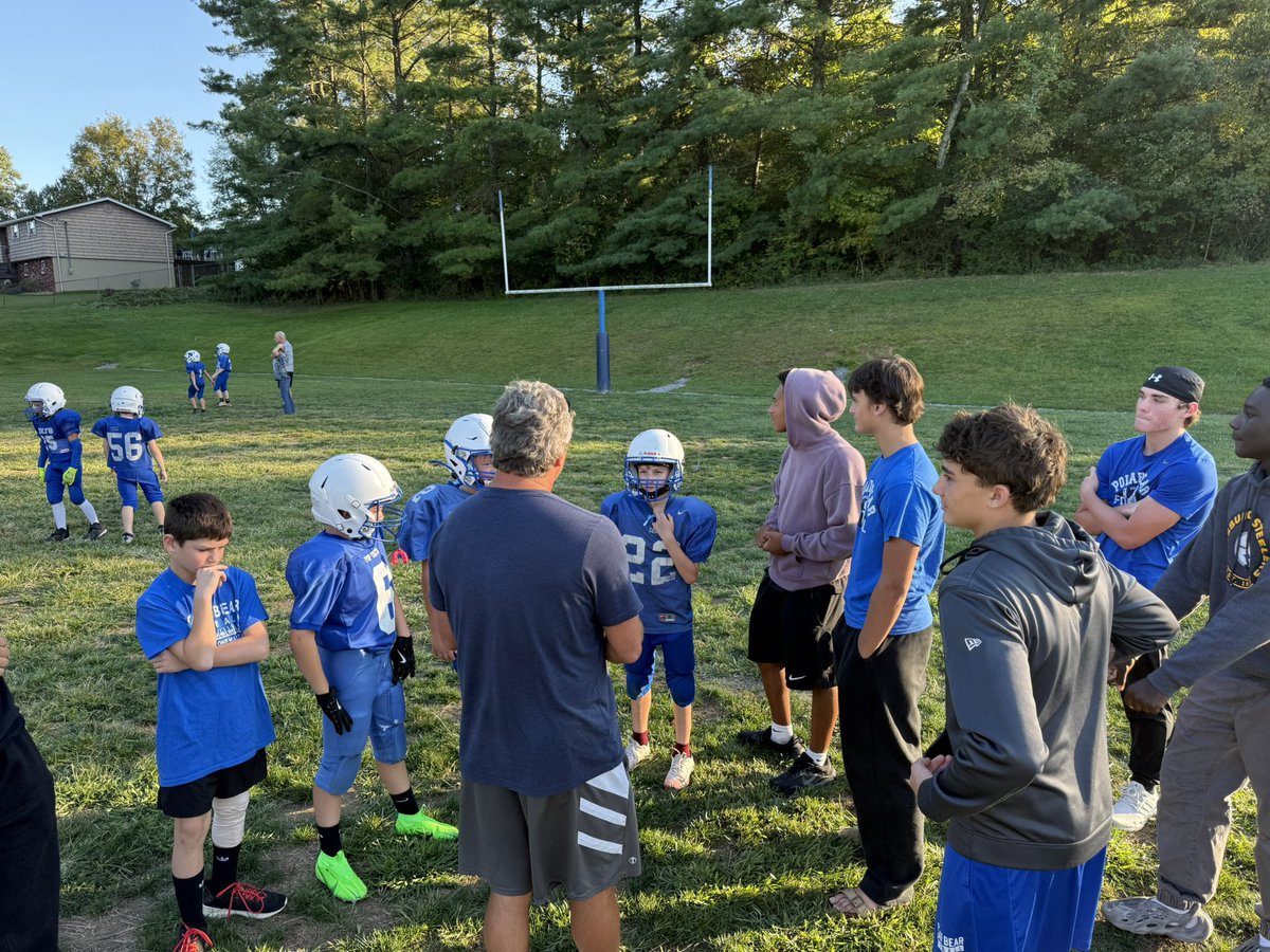 Coach Sampson, his staff, and a strong group of Polar Bear players took time out of their busy schedule to stop by Mary Lou Retton Park and spend time with the West Fairmont Colts. They shared words of encouragement, passed along advice, and most importantly – reminded these