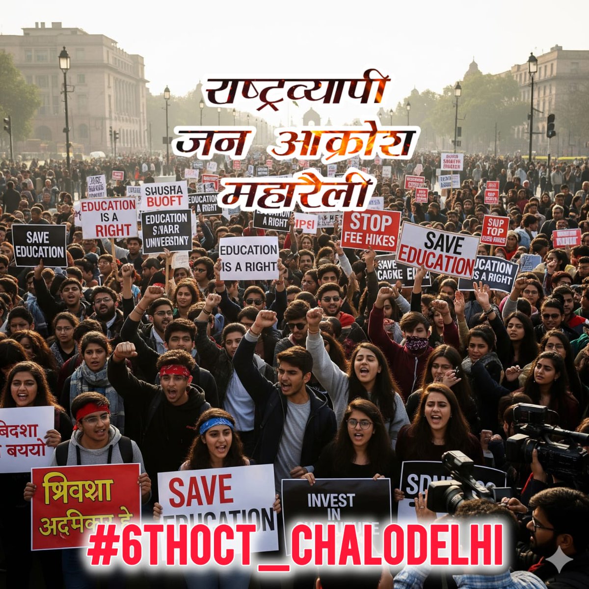 Social Media की ताकत को समझो 
सरकार हिला सकती हैं 
#6thOct_chaloDelhi