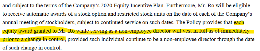 CountryRoadR's tweet photo. $SEER
So new Board member Isaac Ro
- Was a VP at Goldman 2010-2019. 
- Left and has since driven the sale of multiple life sciences/Biotech businesses for a few $ B's 
- Partner at BioTech PE firm

AND his SEER grants accelerate immediately in a CIC. 

Anyone looked at this? https://t.co/5CLeq7XACe