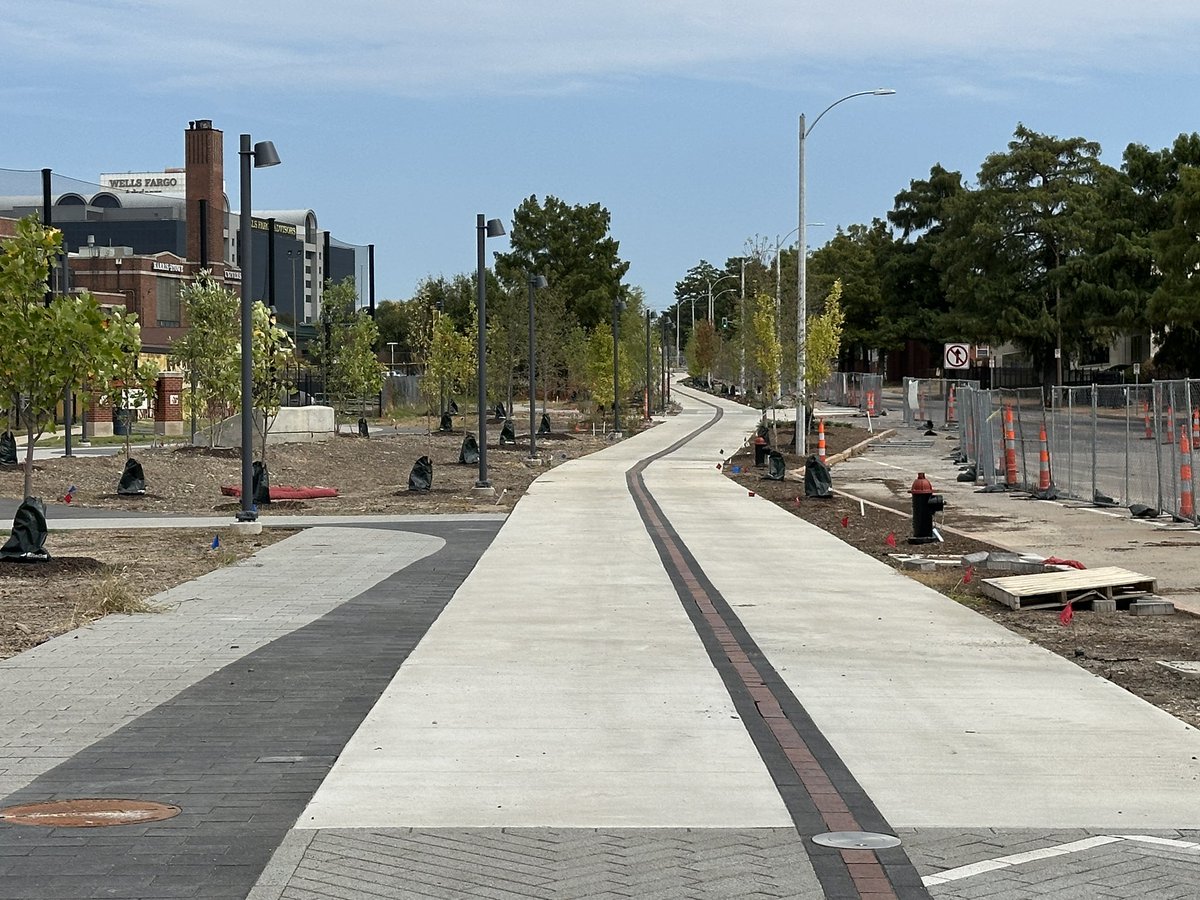 Check out the progress on the Brickline Greenway in front of Harris-Stowe State University.

Looking sweet.