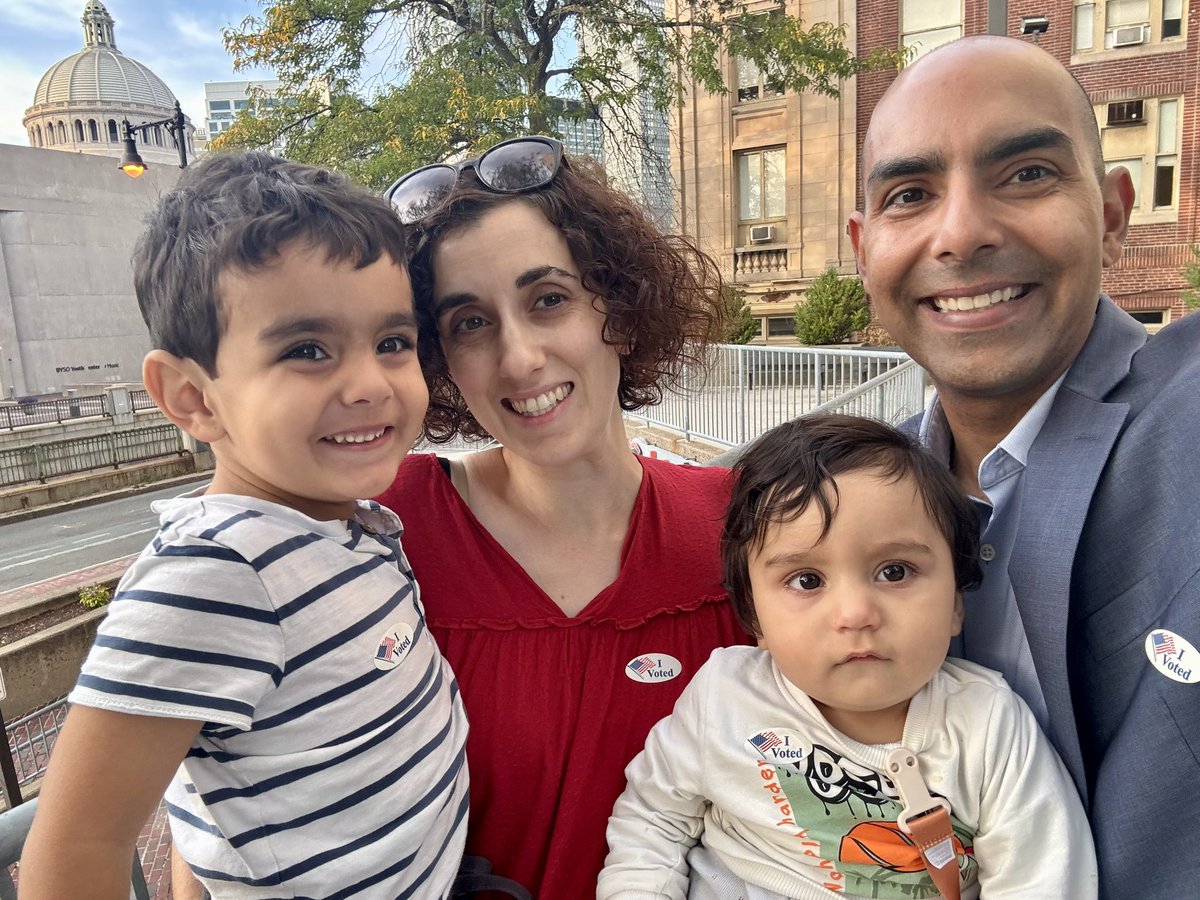 Join me in congratulating my wife on voting for the first time! She recently became a US citizen and was proud to do her duty.

Because a family that votes together, stands together! 🇺🇸 🇺🇸 🇺🇸