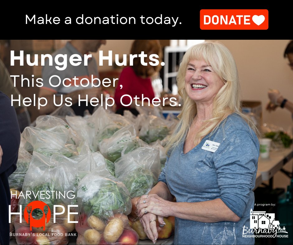 🍽️ Did you know? Each week, our Food Hubs serve over 7,100 individuals and provide more than 50,000 meals in Burnaby. 

💚 Every dollar helps us buy fresh fruits and vegetables at lower costs. Let’s fight hunger together!

Donate now: burnabynh.ca/get-involved-d…