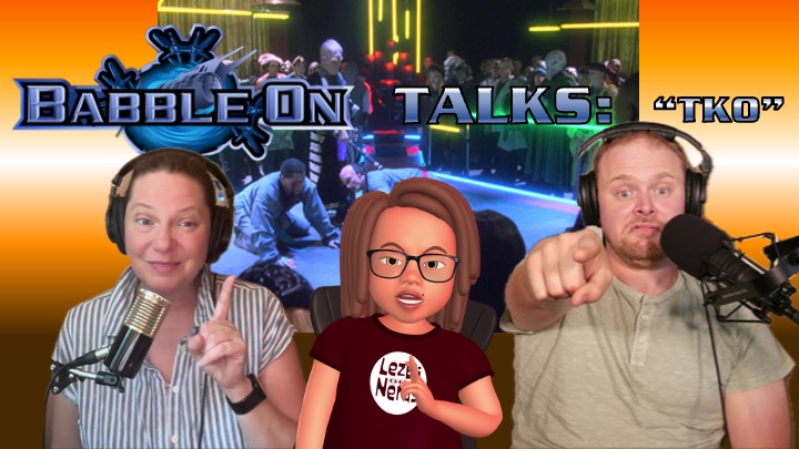 LezbiNerdy's tweet image. Our #BabbleOnPodcast dives into #Babylon5 S1E14 “TKO”!

🥊 Ivanova’s grief arc hits hard, Walker Smith takes on the Mu-Tai, and we wrestle with JMS’s themes of faith, family &amp;amp; fighting.

Listen in: youtu.be/vLIEePFu9iE

#BabbleOn
