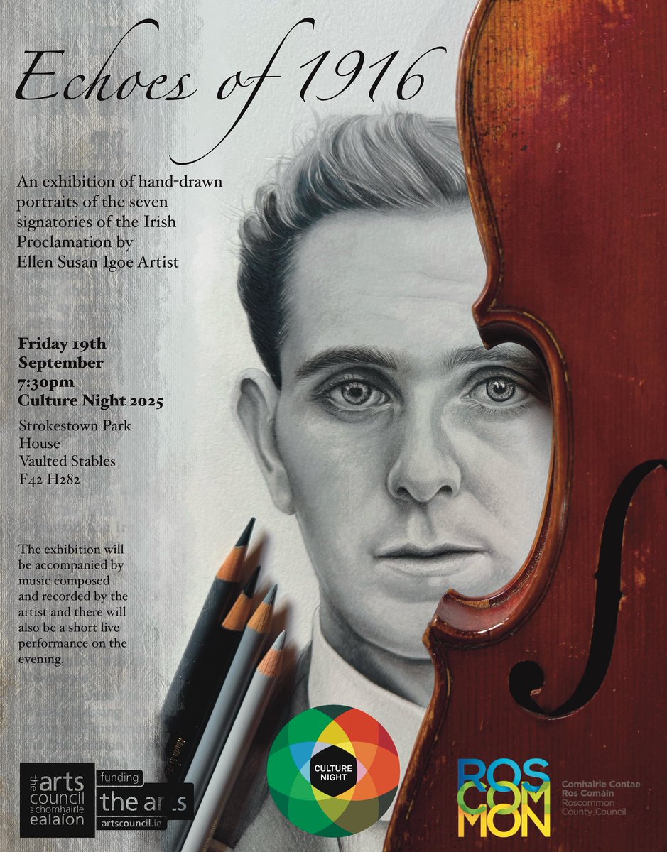 Culture Night in <a href="/strokestownpark/">National Famine Museum | Strokestown Park</a> Vaulted Stables. 19th September @ 7:30pm <a href="/CultureNight/">Culture Night</a> <a href="/roscommoncoco/">Roscommon County Council</a> #culturenight #roscommon