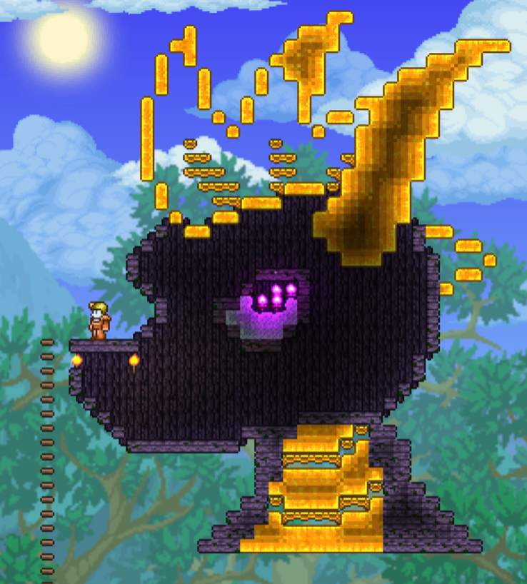AGothicShaman's tweet photo. I've been playing Terraria again, and I forgot what day it was, so I slapped this together. Anyway I gotta go get ready for work, enjoy! #SpyroCommunityDay https://t.co/yXYIiGRekv