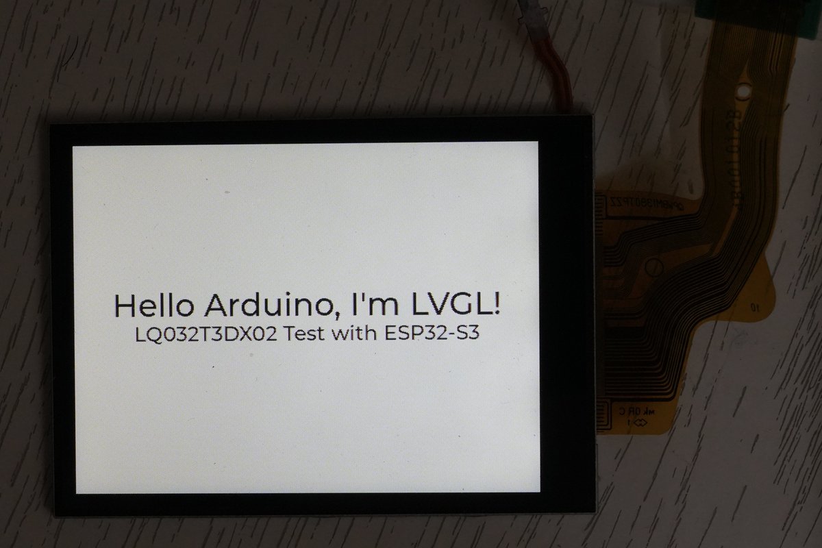 D74667712's tweet photo. LVGLが使えそうだったので表示テスト
まだ文字しか表示できてないけど、色々使えそうな予感

1枚目が640×480の間引き表示
2枚目が320×240の引き伸ばし表示 https://t.co/PPctr7AVxv