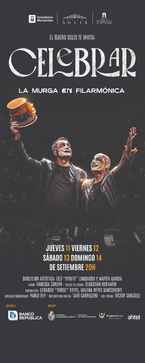 Hoy hicimos el último ensayo, hoy culmina más de un año de trabajo y esta foto refleja parte del equipazo.A todos los que son parte de CELEBRAR, agradecerles.Hoy es un sueño cumplido. Ahora a esperar el estreno y a decirte que no te lo podes perder, créeme, no te vas a arrepentir