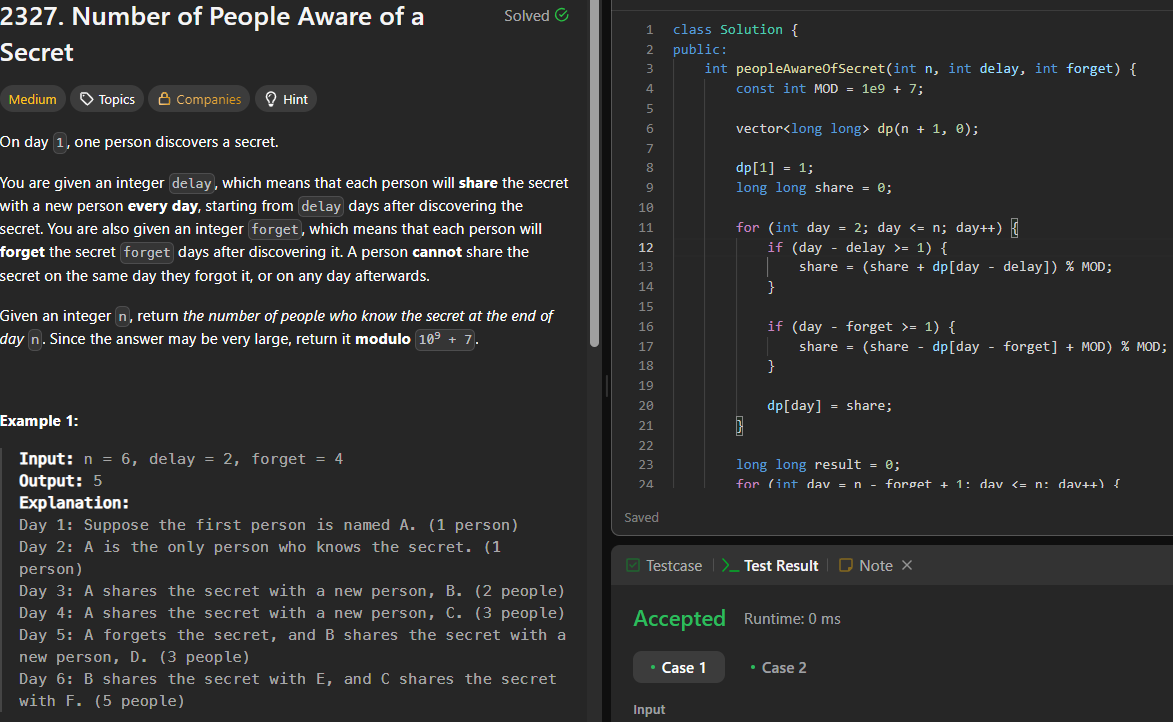 Hitesh_Bhatt_13's tweet photo. 2327. Number of People Aware of a Secret
Me: “I’ll solve this DP myself.”
Also me 5 mins later: CTRL C.V accepted solution ✔️
LeetCode: +10 points
My brain: -200 self-respect 😔
#LeetCode #DynamicProgramming #DPProblems #CodingMemes #DevLife https://t.co/VaUGdpzBSC