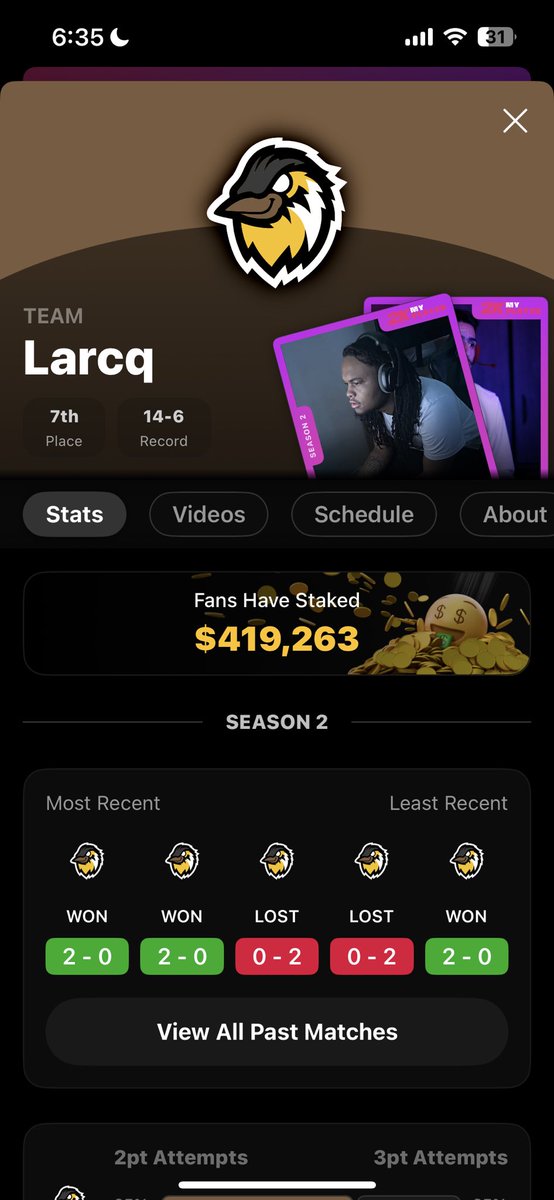 Larcq2k's tweet image. Out of 20 games me and partner @OCgritty is 14-6 and currently in 7th place hopefully we can make playoffs and go crazy of demon keep hooping🐐🐐