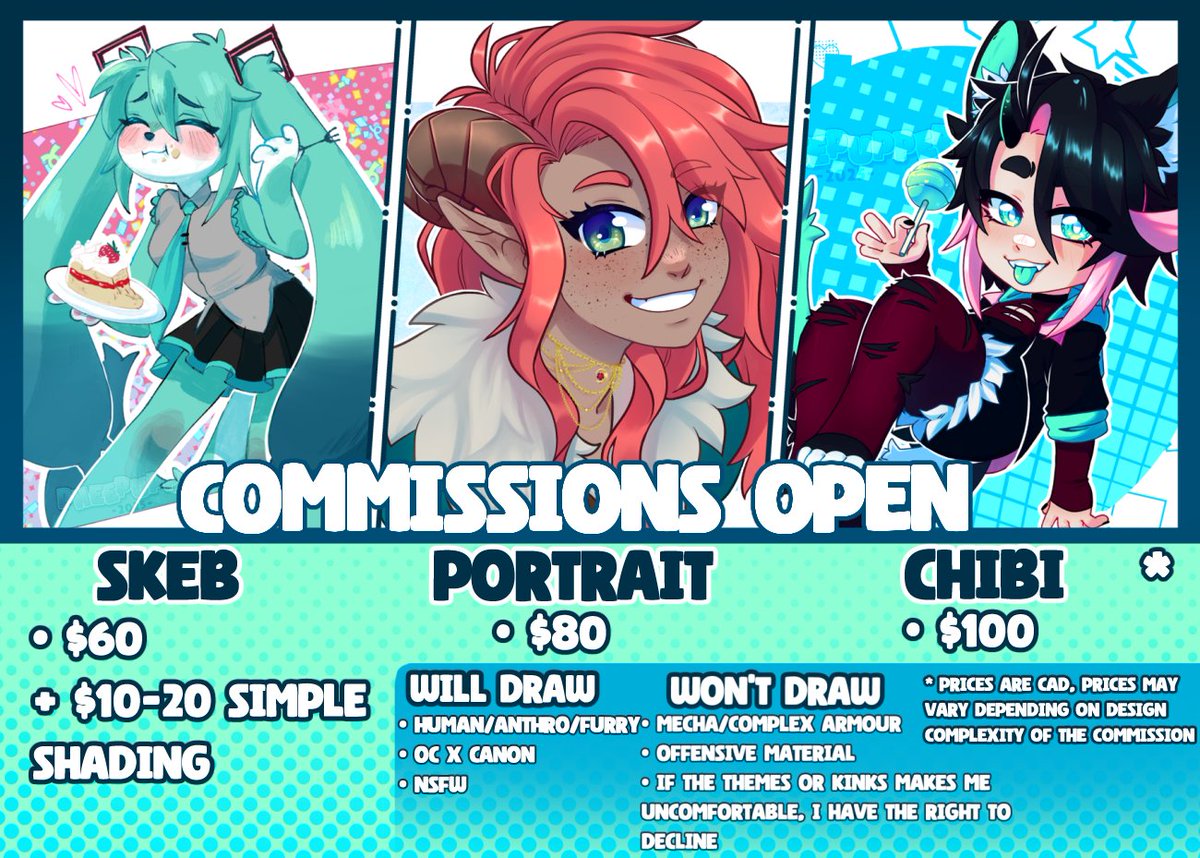 PheePupper's tweet photo. My commissions are open! If you are interested feel free to drop me a message! #pupperdoodles #CommissionSheet  #art https://t.co/8N7pRWSmf0