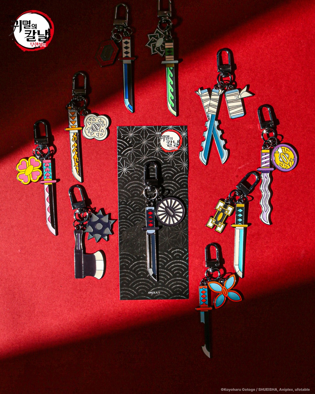 韓国限定 鬼滅の刃 映画 ランダムキーリングコンプセット Y120 岩柱