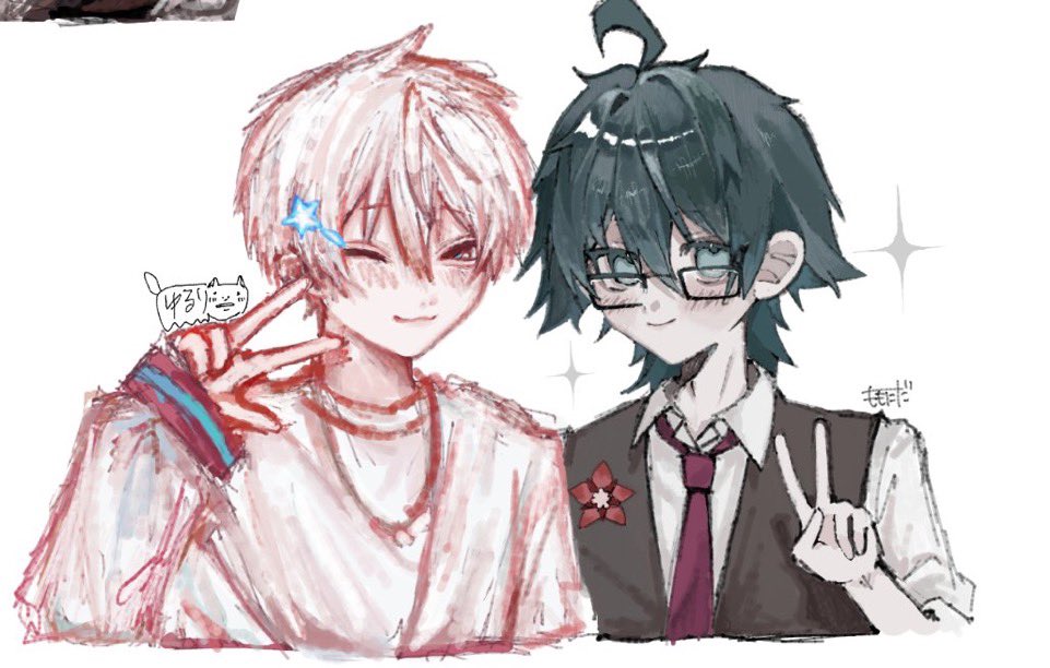 nol_099's tweet photo. だいすこなおともだちと絵チャ合作💖💖💖
☃️:ともだち  🍌:me https://t.co/VFD9qngSmy