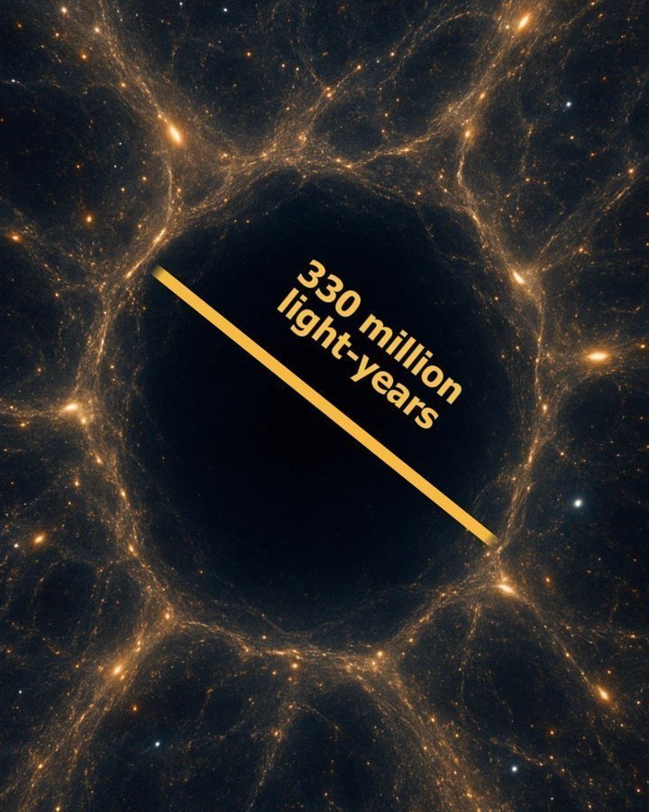 konstructivizm's tweet photo. The Great Void.

Meet the Boötes Void, one of the most mysterious empty regions in the Universe. It’s astonishingly large: over 330 million light years across, yet there are only a few galaxies where there should be thousands.

Some say it’s simply “The Great Nothing.” Others whisper: what if it’s not empty at all? Maybe there’s something there that we don’t yet understand.

What do you think: a glitch in space, a giant black hole, or someone waiting for us to find them?