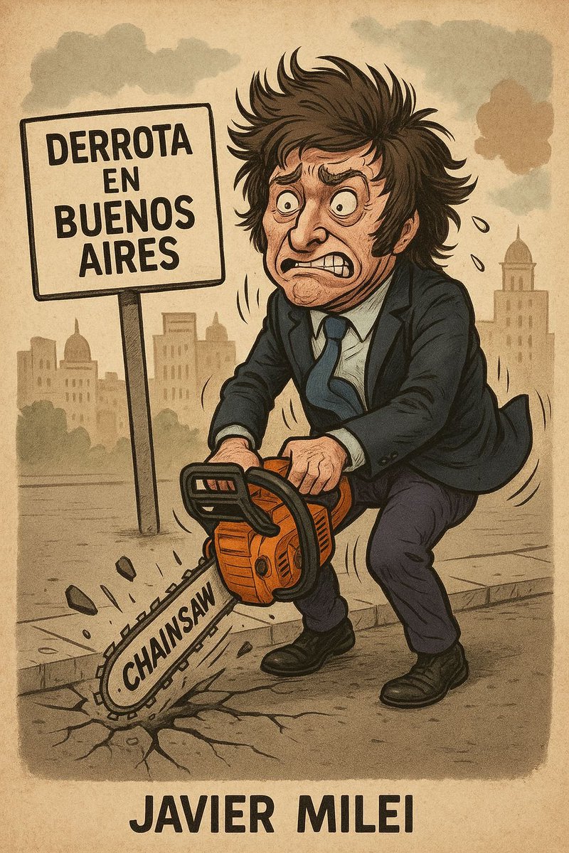 "Se atoró la motosierra.  Cuando se “arregla” la macroeconomía sacrificando el bienestar de las personas y no se pone a la macroeconomía al servicio de las personas, tarde o temprano el modelo libertario neo empresarial se cae. Acaba de pasar en Argentina y pronto pasará en