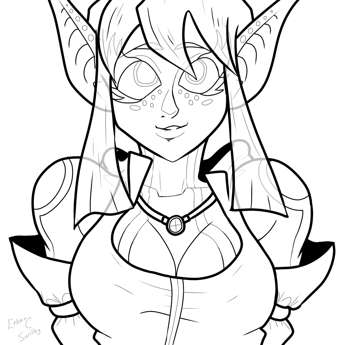 One of my best pictures of my space elf Ara Mageon. I actually turned this one into a mouse pad!