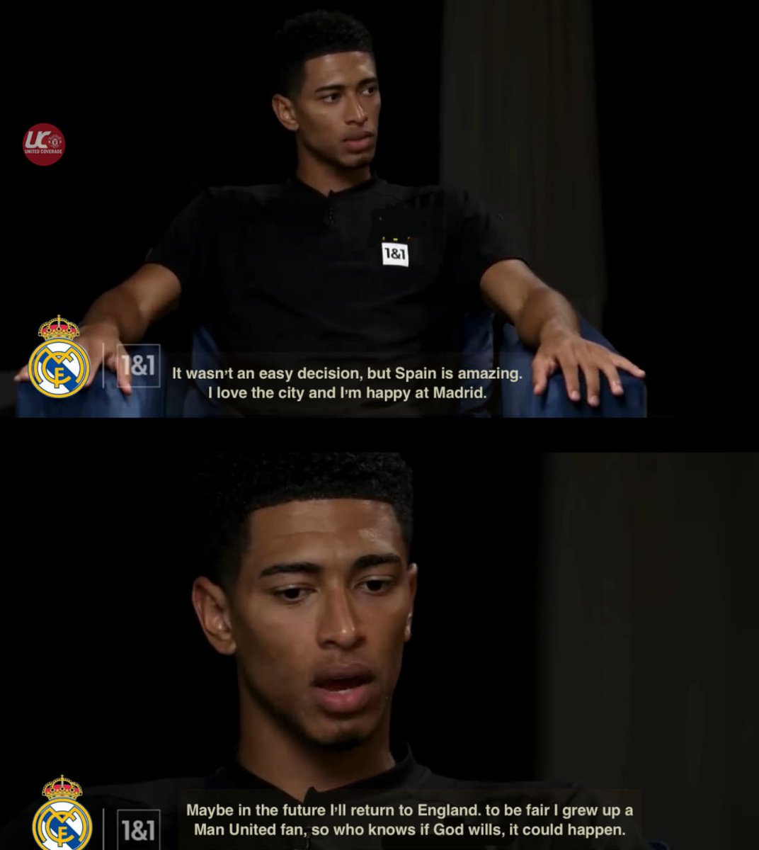 "En el futuro podría regresar a Inglaterra. Para ser justos, CRECÍ SIENDO FAN DEL MANCHESTER UNITED, así que, quien sabe, si Dios quiere, podría pasar".

- Jude Bellingham