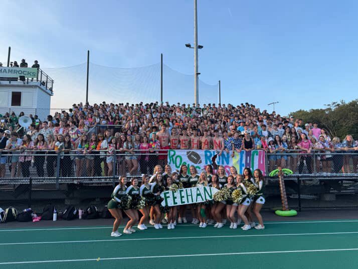 StudentSectRep's tweet image. With another full weekend of Student Section Football in the books, let’s take a look at Bishop Feehan Fanatics of Massachusetts! 
  #studentsectiongoals #studentsection #studentsectionsauce #studentsectionfootball #schoolspirit #massachusetts #bisbopfeehan #fanatics