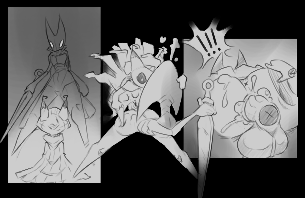 Lil thing for <a href="/ACockelum/">ApolloCockelum</a> Getting right into that Silksong grindset. Also Hornet is just fun to draw.