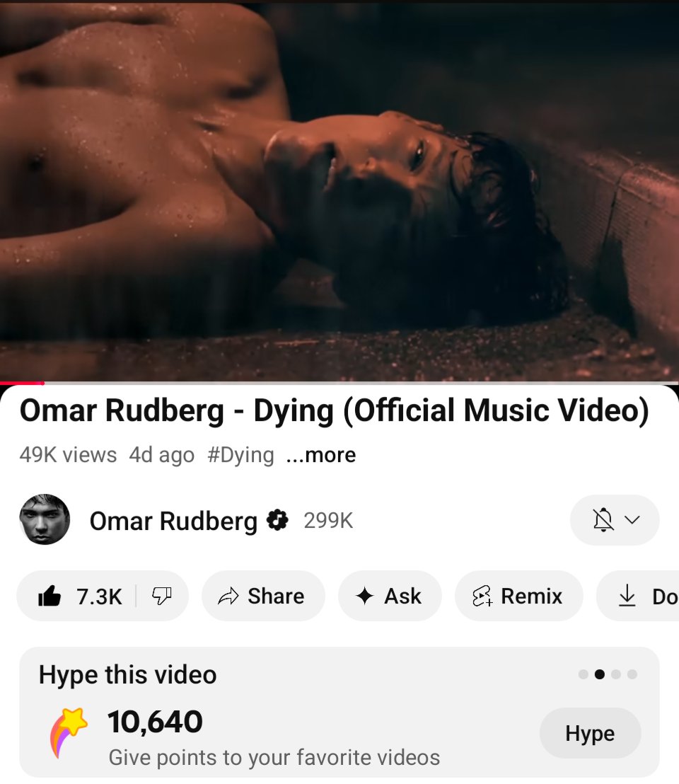 Why so few likes on the Dying mv??? 😬😭 Like, share, and HYPE the amazing art Omar Rudberg and Damon Baker created!