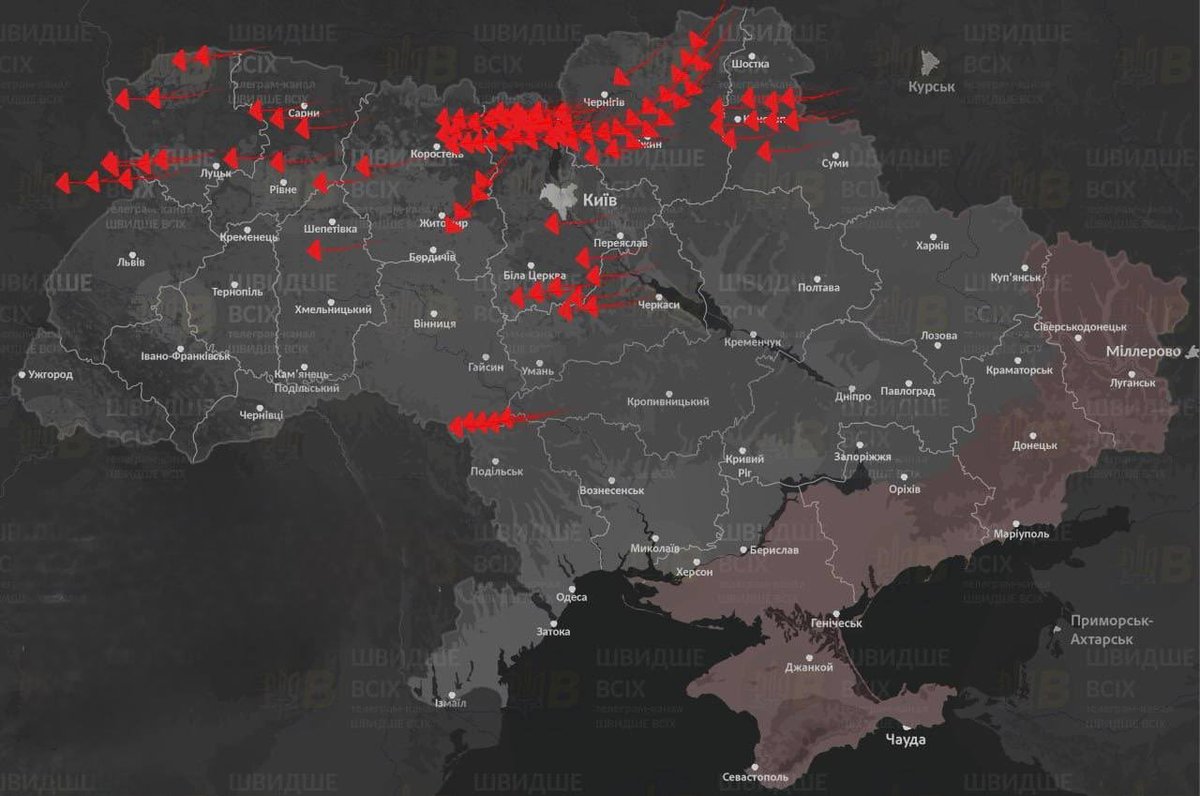 Russia bombing Poland right now with Iranian designed shahed suicide drones is a major escalation. Article 5 seems to have been automated. European fighters have been scrambled from multiple NATO countries.