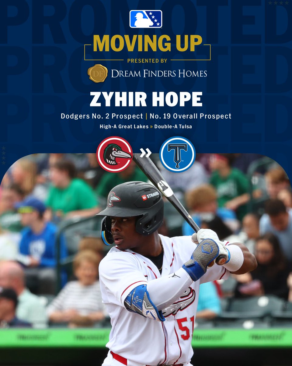 The Dodgers promoted their top two prospects to Double-A Tulsa!

20-year-olds Josue De Paula and Zyhir Hope join the Drillers for the Texas League playoff hunt.