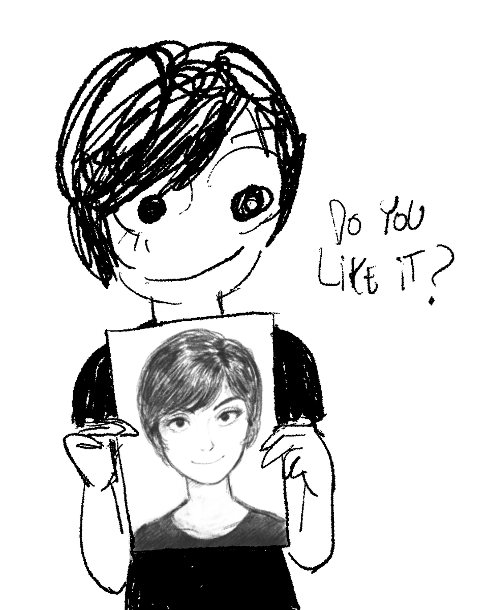 self portrait of a badly drawn girl