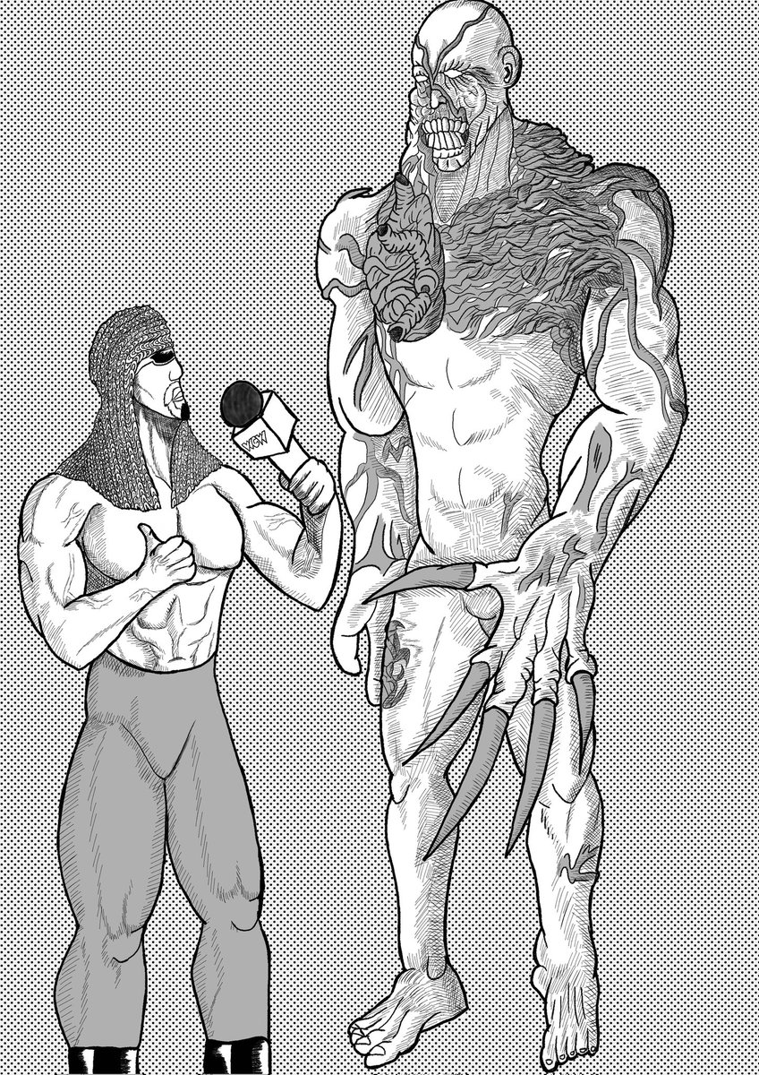 TheFourthJuan's tweet photo. Scott Steiner cuts a promo on Tyrant #prowrestling #ResidentEvil #ScottSteiner https://t.co/f69Zec6GVM