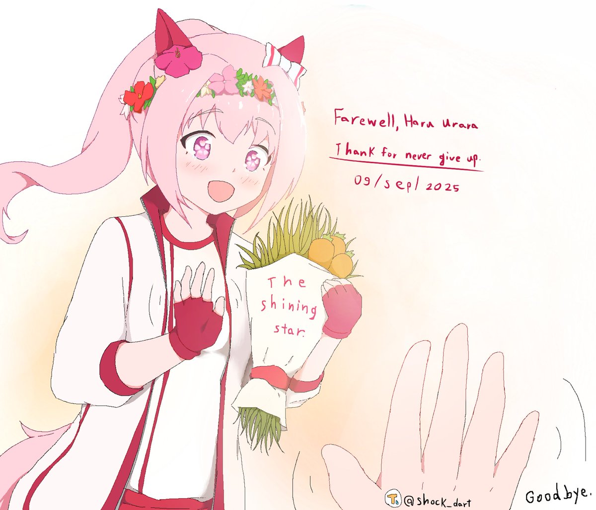 shock_dart's tweet photo. Farewell, Haru Urara thank you so much for never giving up we are so proud of you.
#umamusume #haruurara https://t.co/Ww0iKx39ea