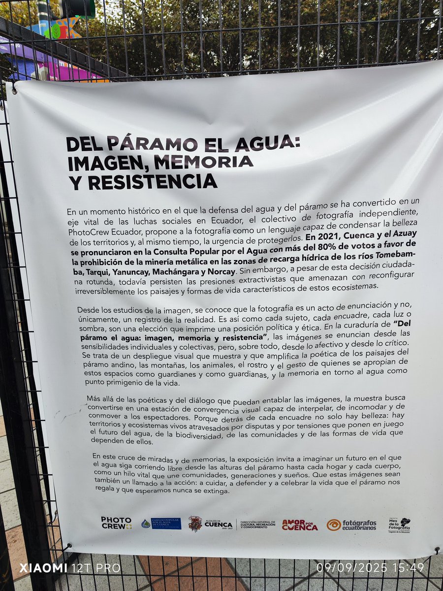 La lucha por el agua en Ecuador.