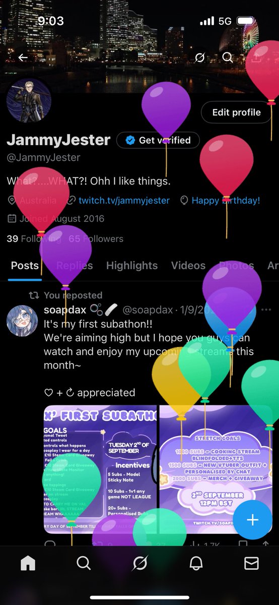 JammyJester's tweet photo. Woo…Balloon day https://t.co/G0U4T6oVbx