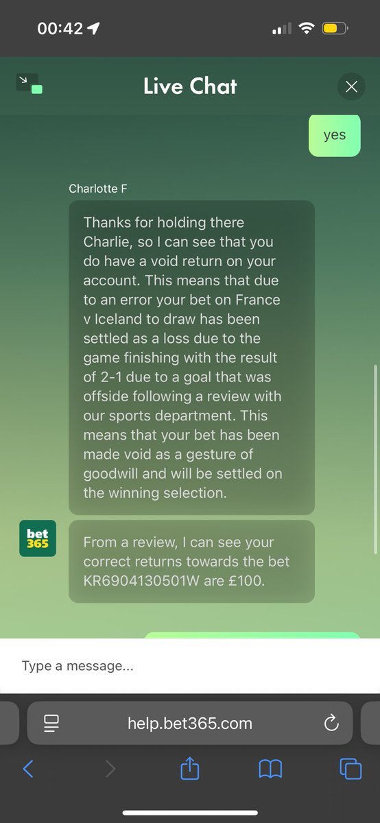 FilipGunner's tweet image. Robbed by @bet365 
@GamRegGB