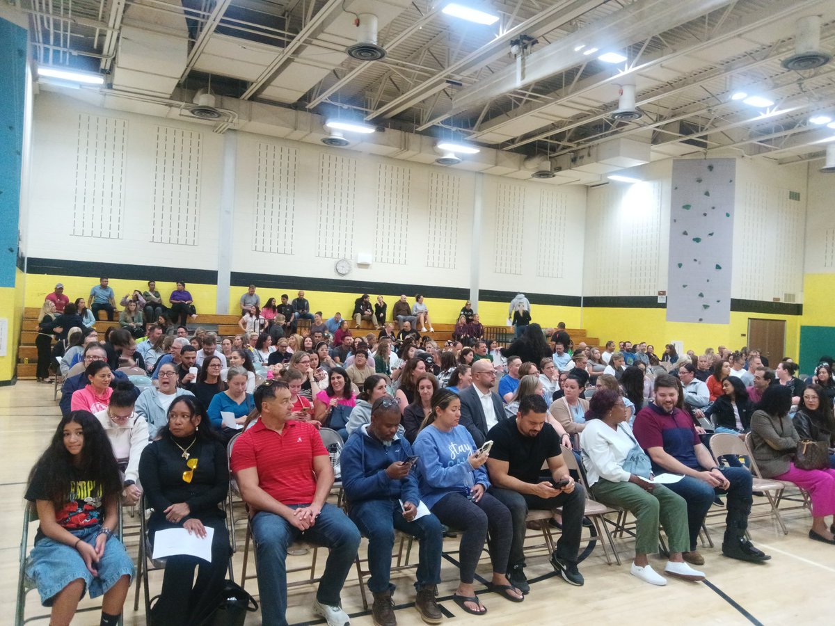 RockawaySup's tweet photo. Welcome 6th grade parents to Copeland Middle School! We look forward to a great 3 years of learning and fun. As I  mentioned,  let's stamp out racism together. Please, speak with your child about respect for others. https://t.co/1hLS5TC6Jn
