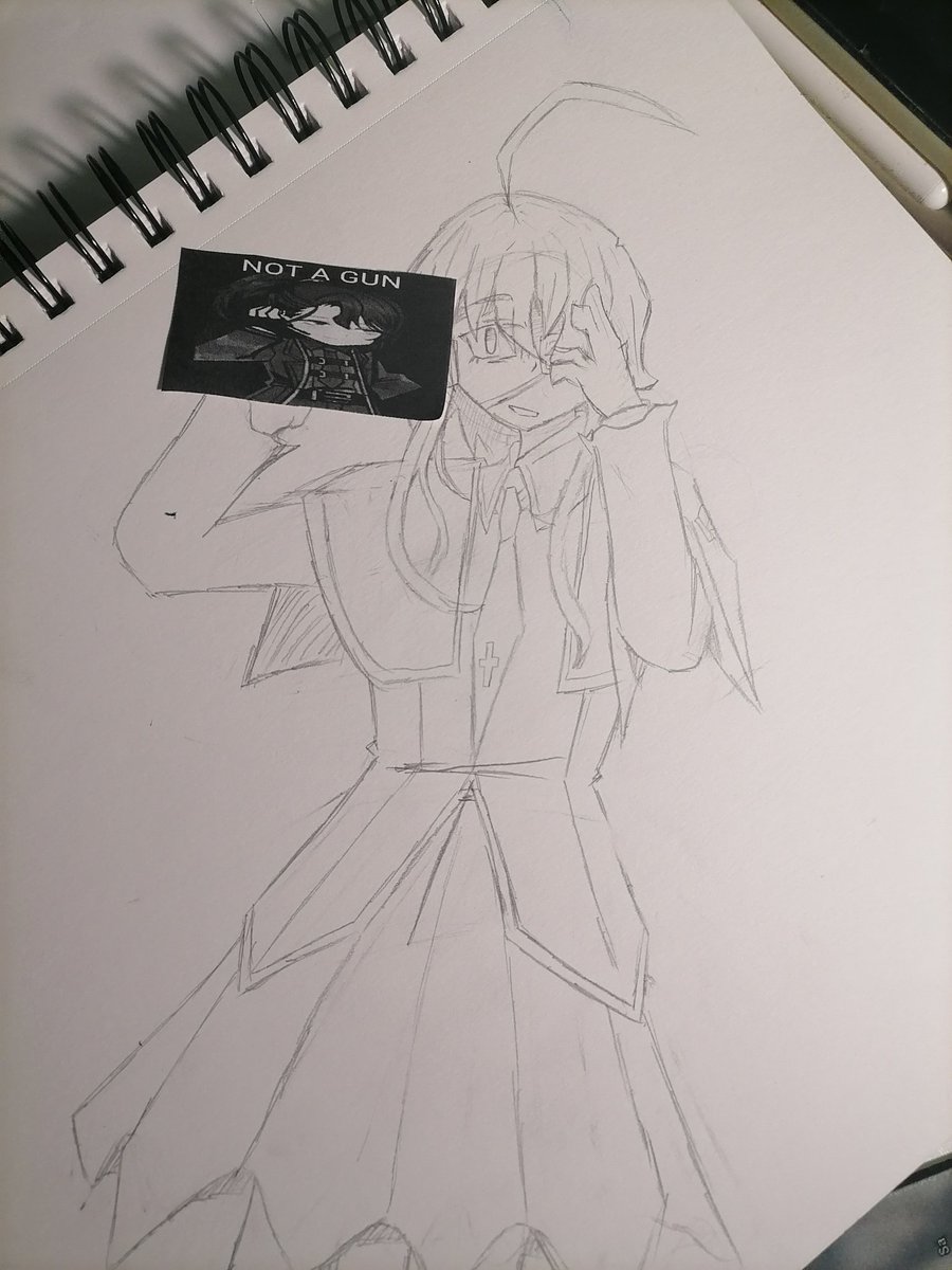 going to be my sketchbook cover but my art teacher says people might get triggered from it luckily i got the perfect printout to censor it