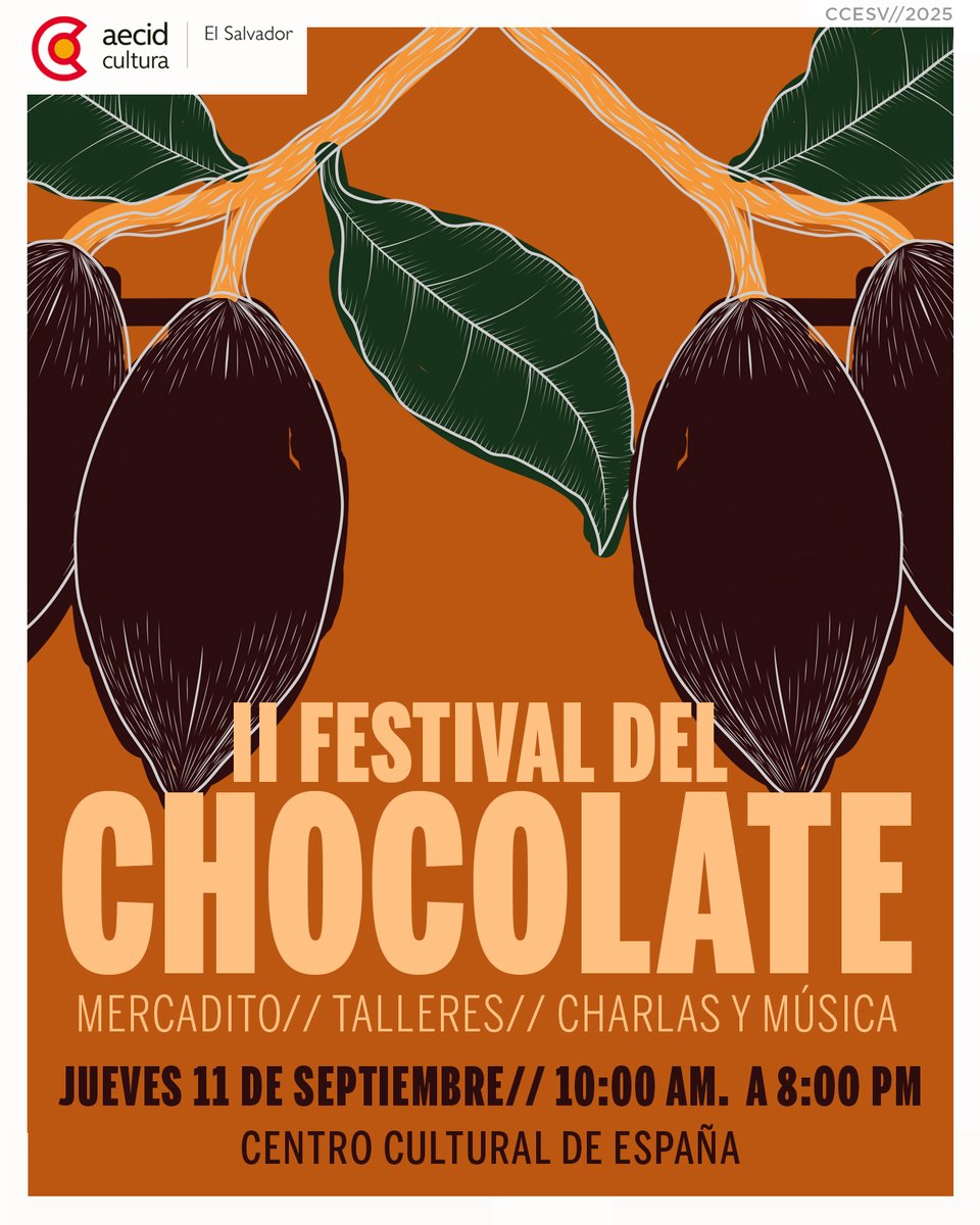 #FestivalDelChocolate🌱¿Sabías que el cacao puede cultivarse sin químicos y con prácticas que cuidan la tierra? 🍃 Ven a descubrirlo con Ricardo Alegre en el Ciclo «Semillas nativas: El viaje del chocolate».
📍 Jueves 11 | 10 a.m. | #CCESV | Entrada libre
ccesv.aecid.es/-/ii-festival-…