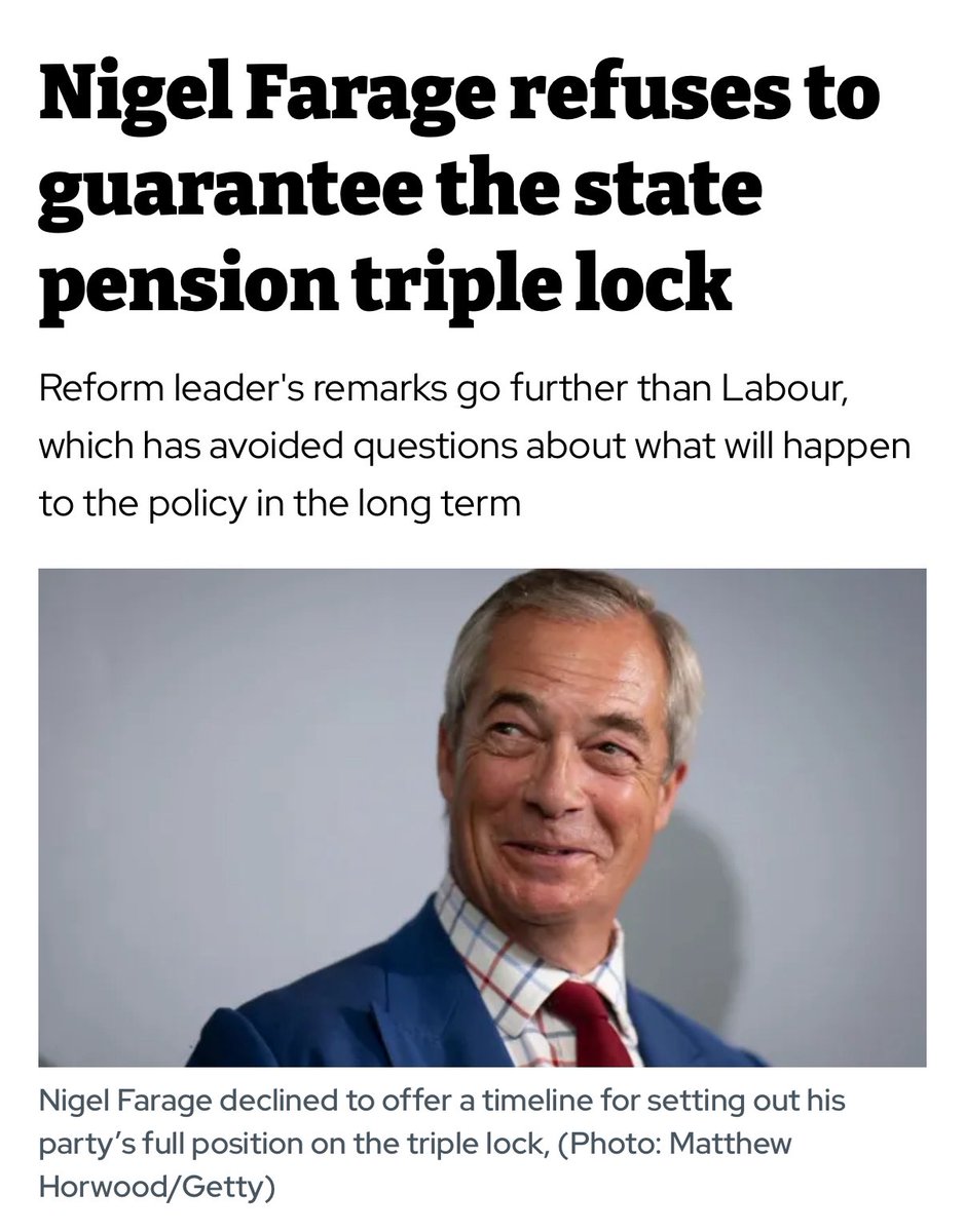 Nigel Farage is coming for your pension.