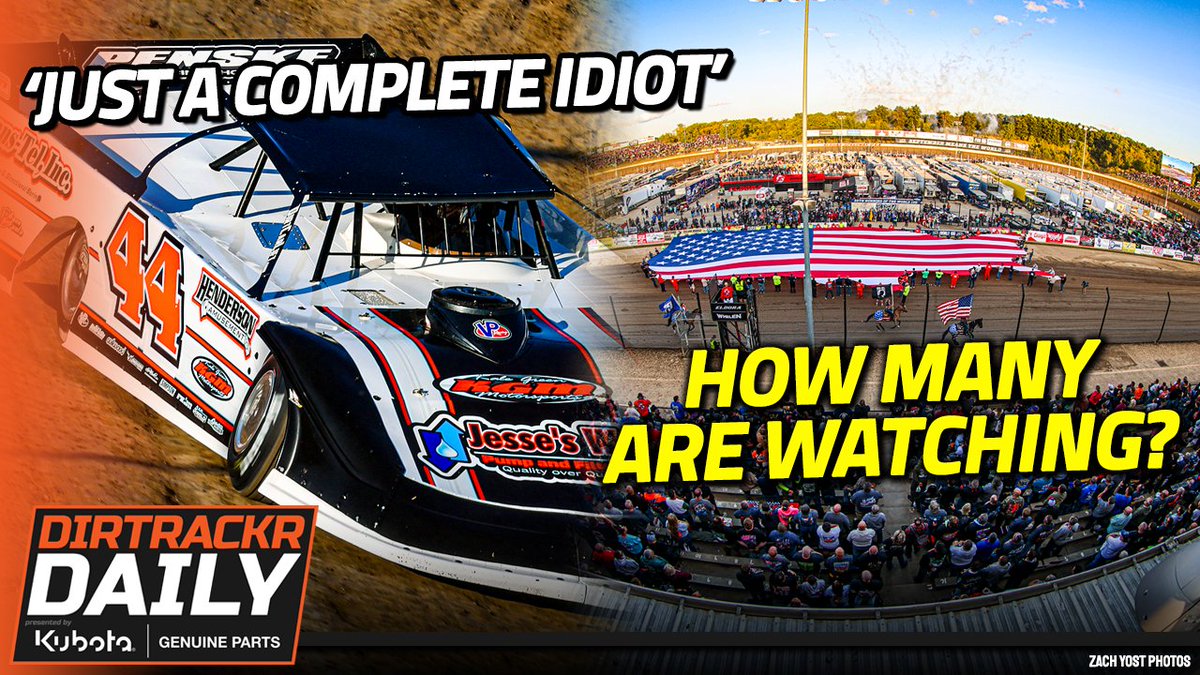 What kind of viewership numbers do various racing series get on FloRacing? Plus Chris Madden has forgotten about RTJ and now wants a piece of Nick Hoffman, and more.

Tune in!

📺 youtu.be/UZgjW5VsnBM
🎧 podcasts.apple.com/us/podcast/dai…
📰 dirtrackr.com/daily/1425