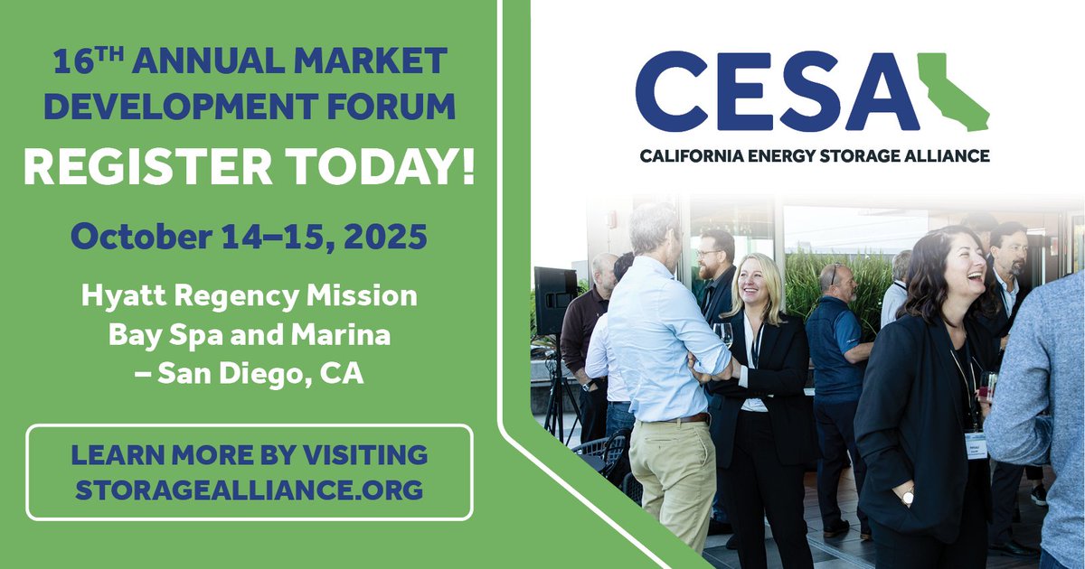 Two days. One community. Join the 16th Annual CESA MDF, Oct 14–15 at Hyatt Mission Bay, San Diego.

Agenda: issuu.com/smalaunch/docs…

Register by Oct 3: storagealliance.org/mdf2025

#CESAMDF