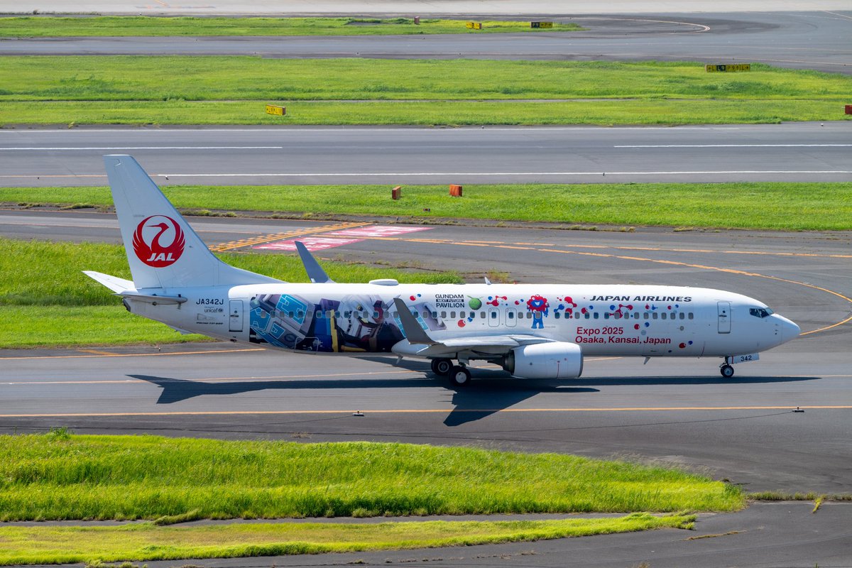 【新品】日本航空 B737-800 ミャクミャク・ガンダムJET JA342J 新品】JAL 737-800 ガンダム EXPO JA342J 1/400 - メルカリ