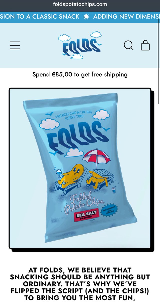 I'm gonna buy some Folds potato chips myself and do a review.

Will try to contact Crammer's daughter for a possible partnership! 

Let's try these chips!

$Folds 🍟