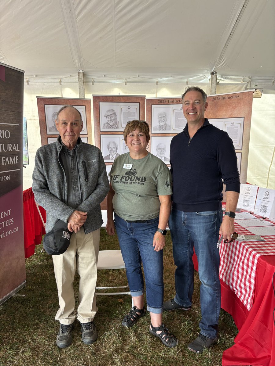 Come talk to any of the OAHF board members working in our booth at <a href="/outdoorfarmshow/">Canada's Outdoor Farm Show</a>. Nick, Kelly, Alan or any of the other volunteer board members taking shifts this week would be pleased to talk about the OAHF and highlight our amazing inductees.