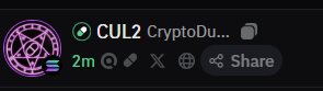 CryptoDubiDubz's tweet photo. $CULT  

DFw2wPhVS67tNhX4eDEhbs2yZRXr2B2TDpxZAj3wpump

Tech works!  It created my coin

"Every time someone joins The CULT, whether through an X follow or by entering The Cult community, a new token is deployed on PumpFun in their name"

#Solana #memecoins #Cult #trenches https://t.co/DUV1U8qIBk