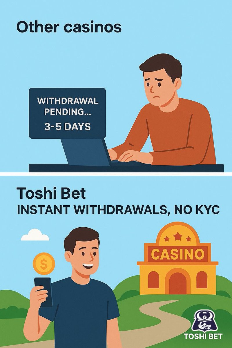 TheRealDeGenDan's tweet photo. Other casinos: ⏳ “Withdrawal pending 3–5 days”
Toshi Bet: Instant withdrawals, No KYC, $15K weekly raffle, God’s Chosen Casino where Millions will $GAMBLE 🎰
@toshibet @toshibettoken $GAMBLE https://t.co/7mBiU6yME9