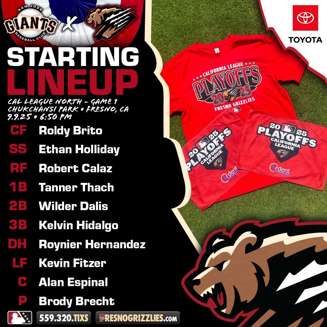 FresnoGrizzlies's tweet image. HERE WE GO!

Game 1 of the best of 3 series is at Chukchansi Park tonight!

Grab your rally towels and be LOUD, Growlifornia!

#ItHappensHere