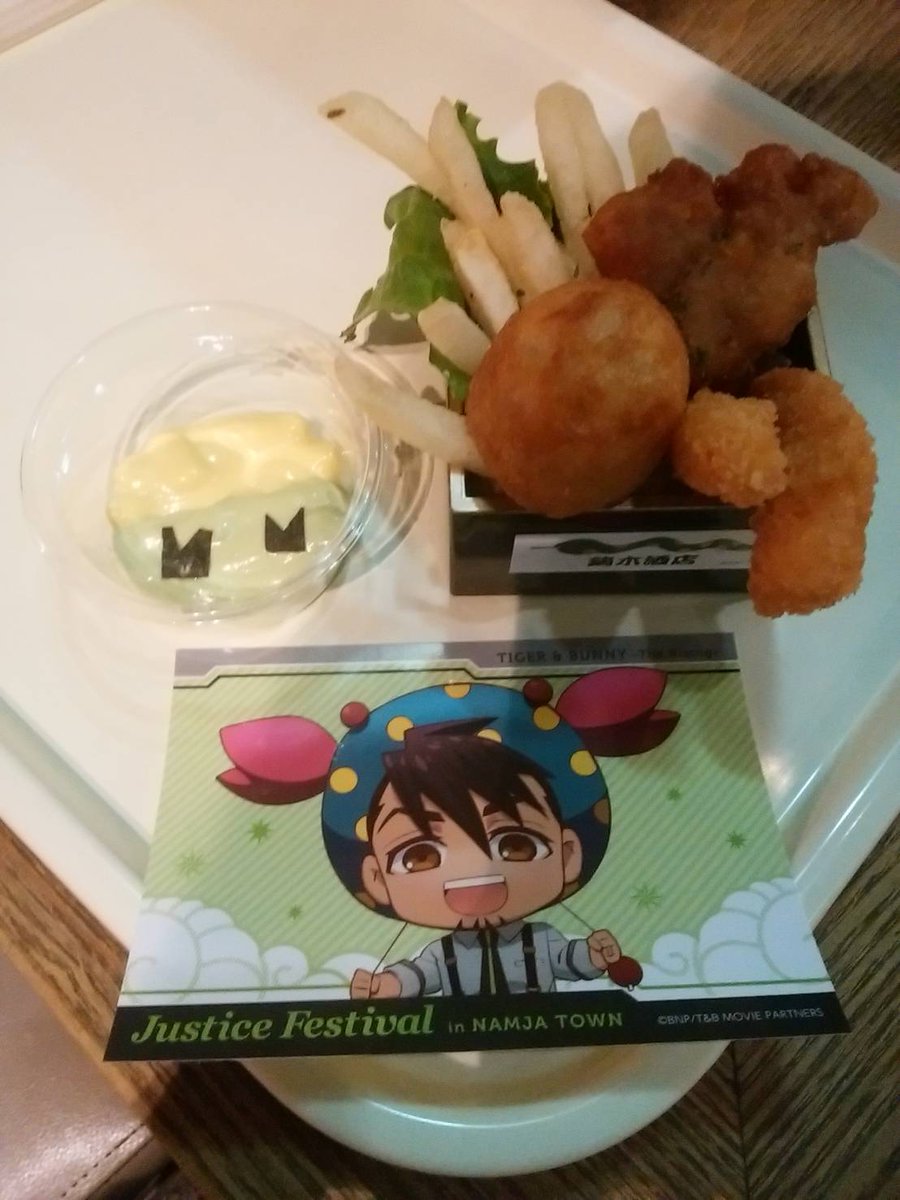 utsuno_rei's tweet photo. 2017年のナンジャのJustice Festival、女神像初登場だしミニゲーム楽しかったし景品も豪華だったし虎徹さんと電話したり能力発動したしメニュー全部美味しかったし握手会もあったしカニ食べられたしでよかったな～！
…もう8年前？！

#みんなが忘れてそうなタイバニの懐かしい話題語ろう https://t.co/u5mCZIZq73